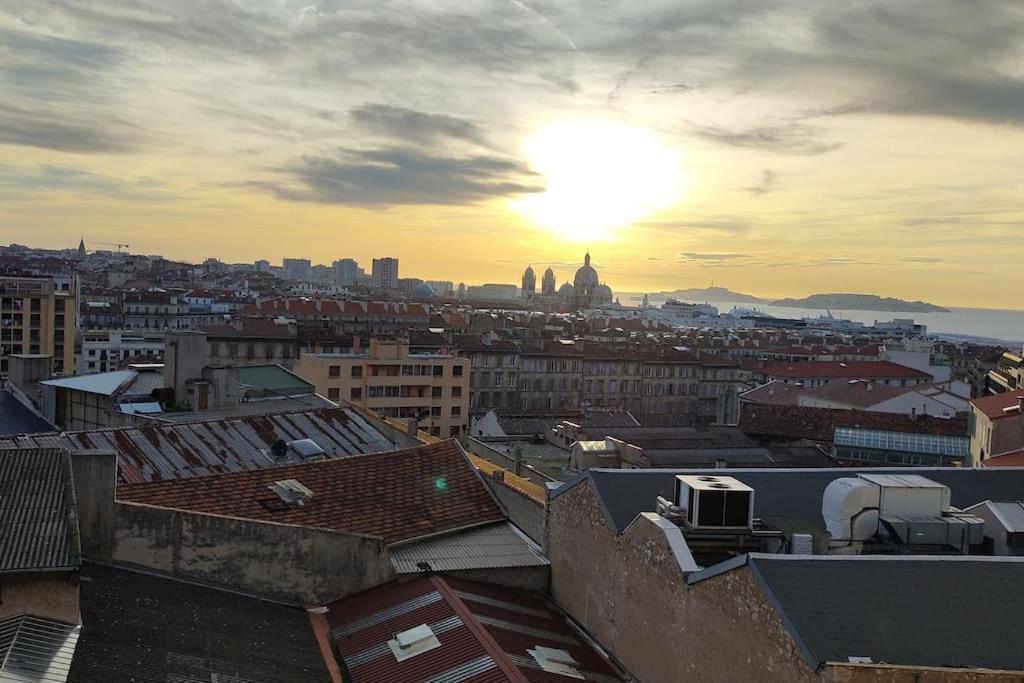 Vue Mer Et Et Notre Dame Centre Ville Avec Balcon Et Parking Marseille Exteriér fotografie